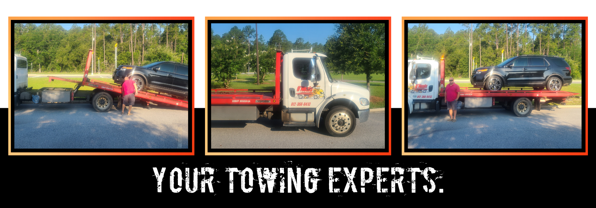 Towing truck collage
